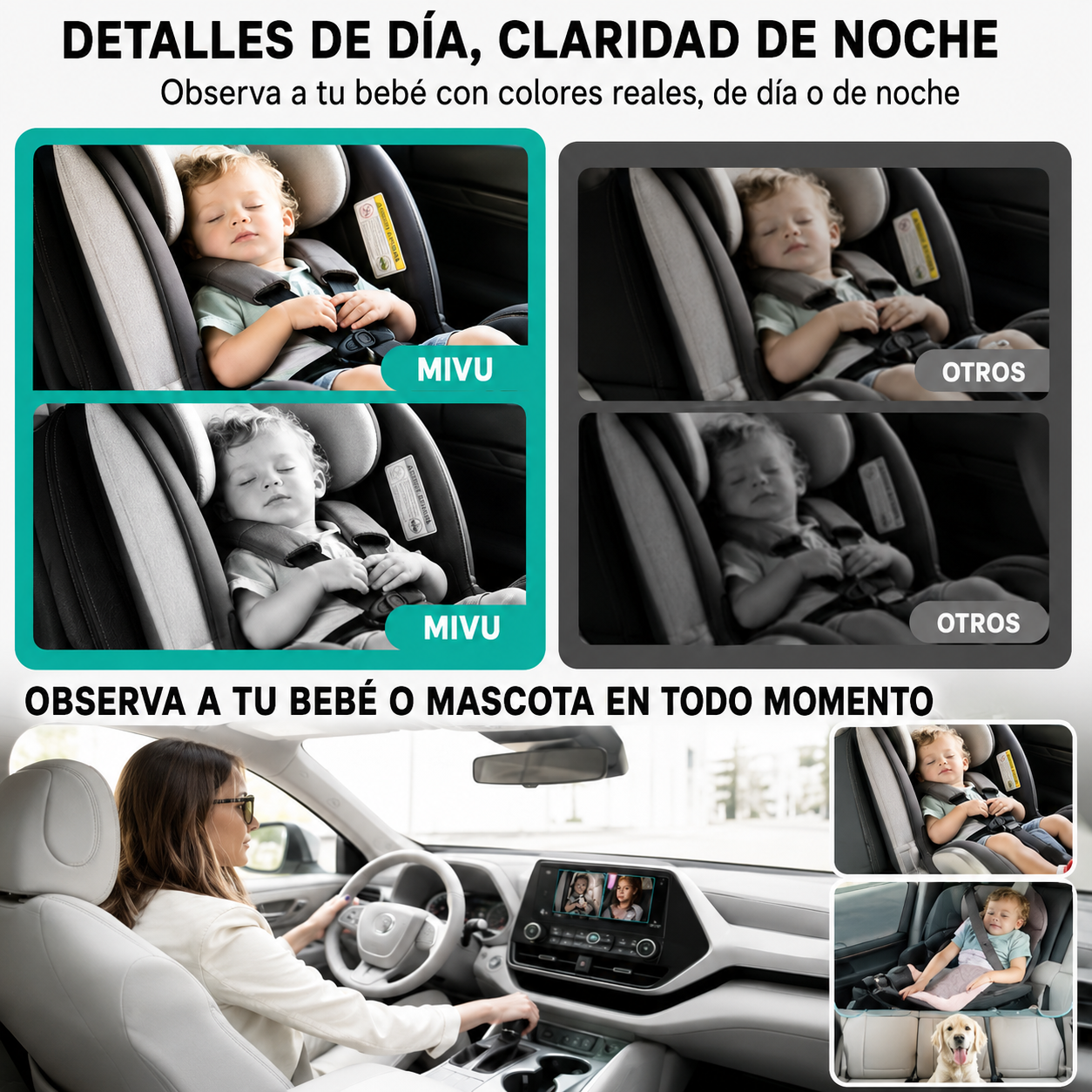 Cámara Auto Niños | CarPlay Android Auto