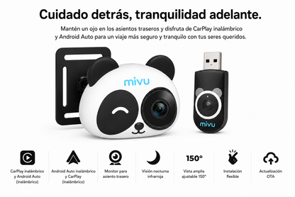 Cámara Auto Niños | CarPlay Android Auto