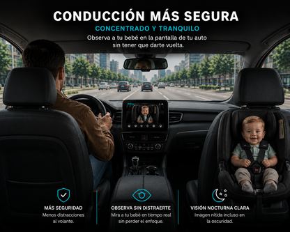 Cámara Auto Niños | CarPlay Android Auto